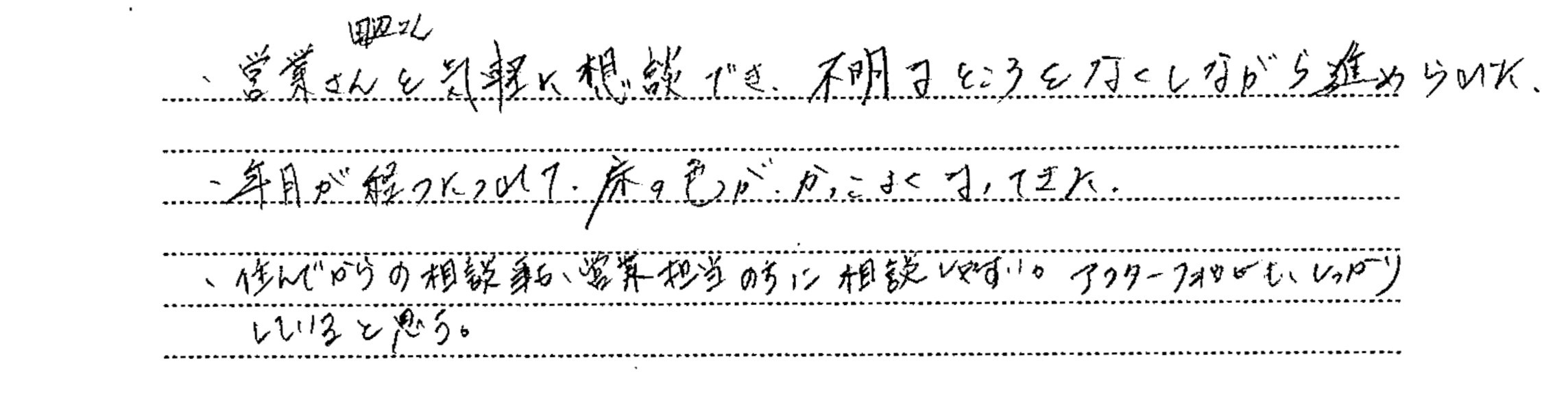 お客様の声Vol.15